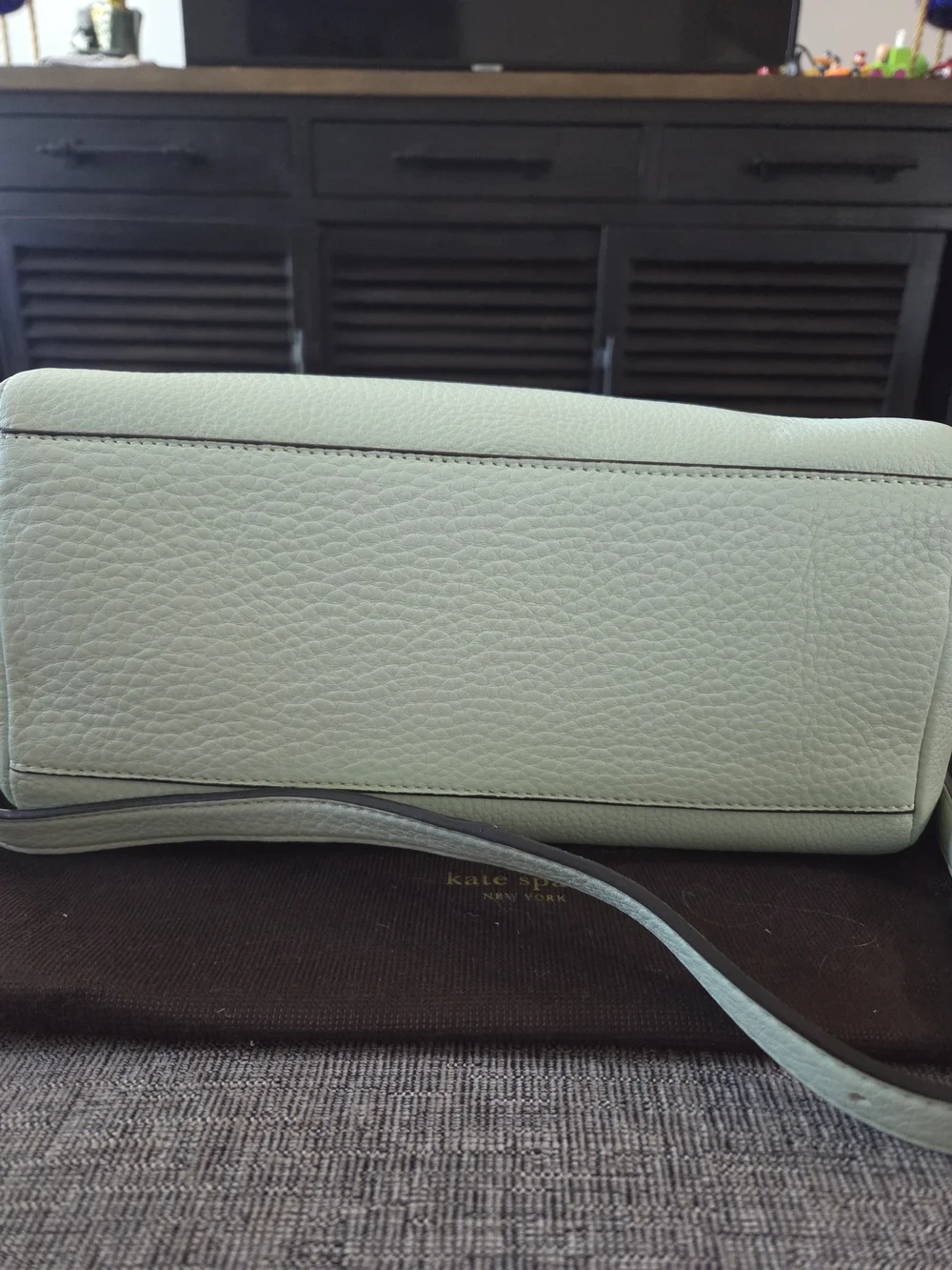 Kate Spade Astor Row Palermo Leather Satchel Crossbody Mint Mojito